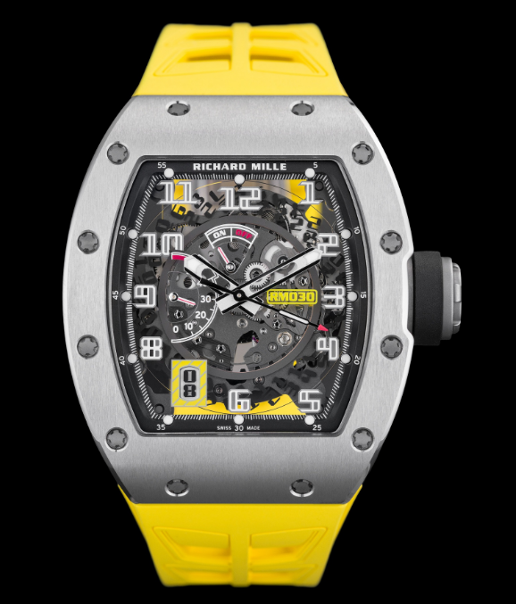 Review Richard Mille RM 030 Titanium 'Declutchable Rotor' mens watch replica